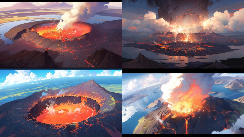Environment: Volcano crater lake