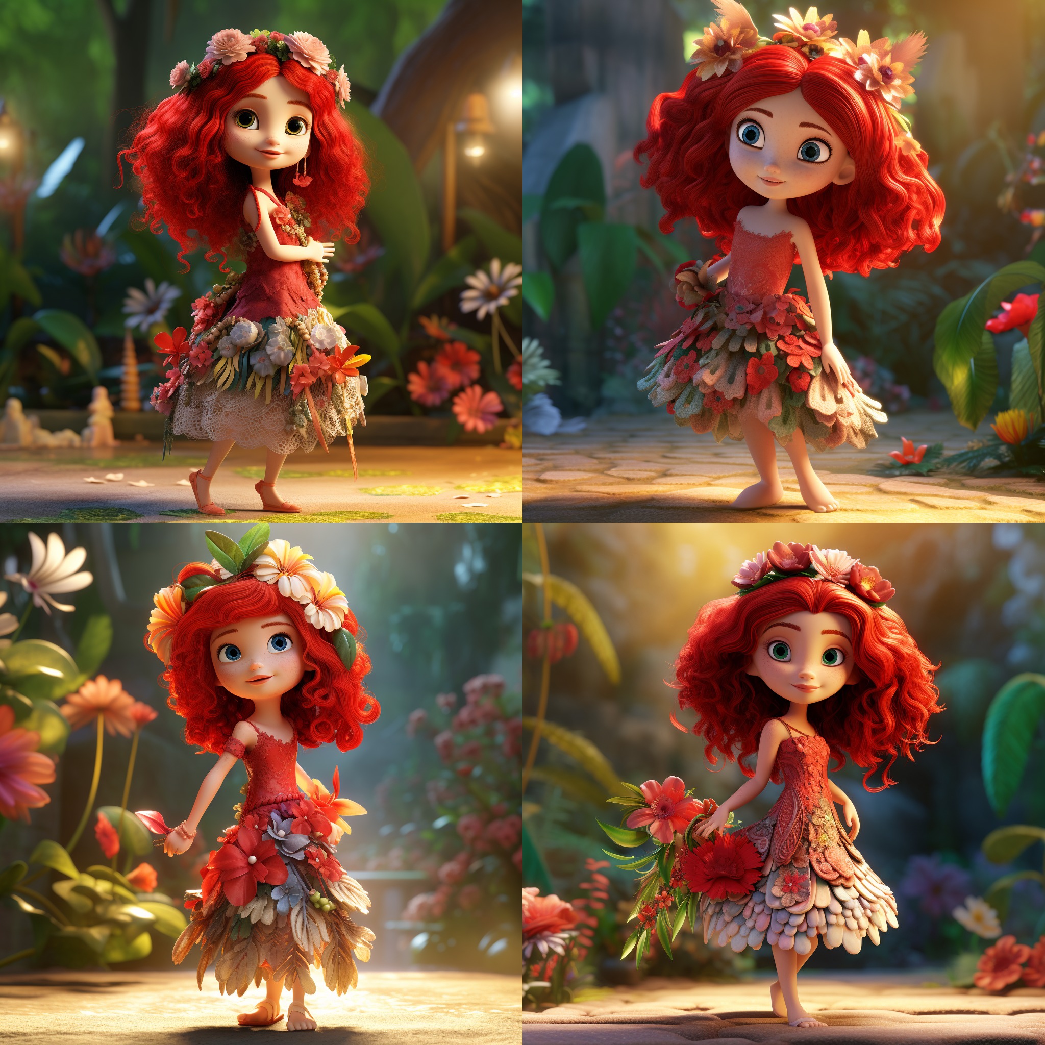 alefelicontactica_wool_doll_puppet_red_hair_tropical_flower_dre_f9cebf9c-fae3-4c67-b86e-10322035e317