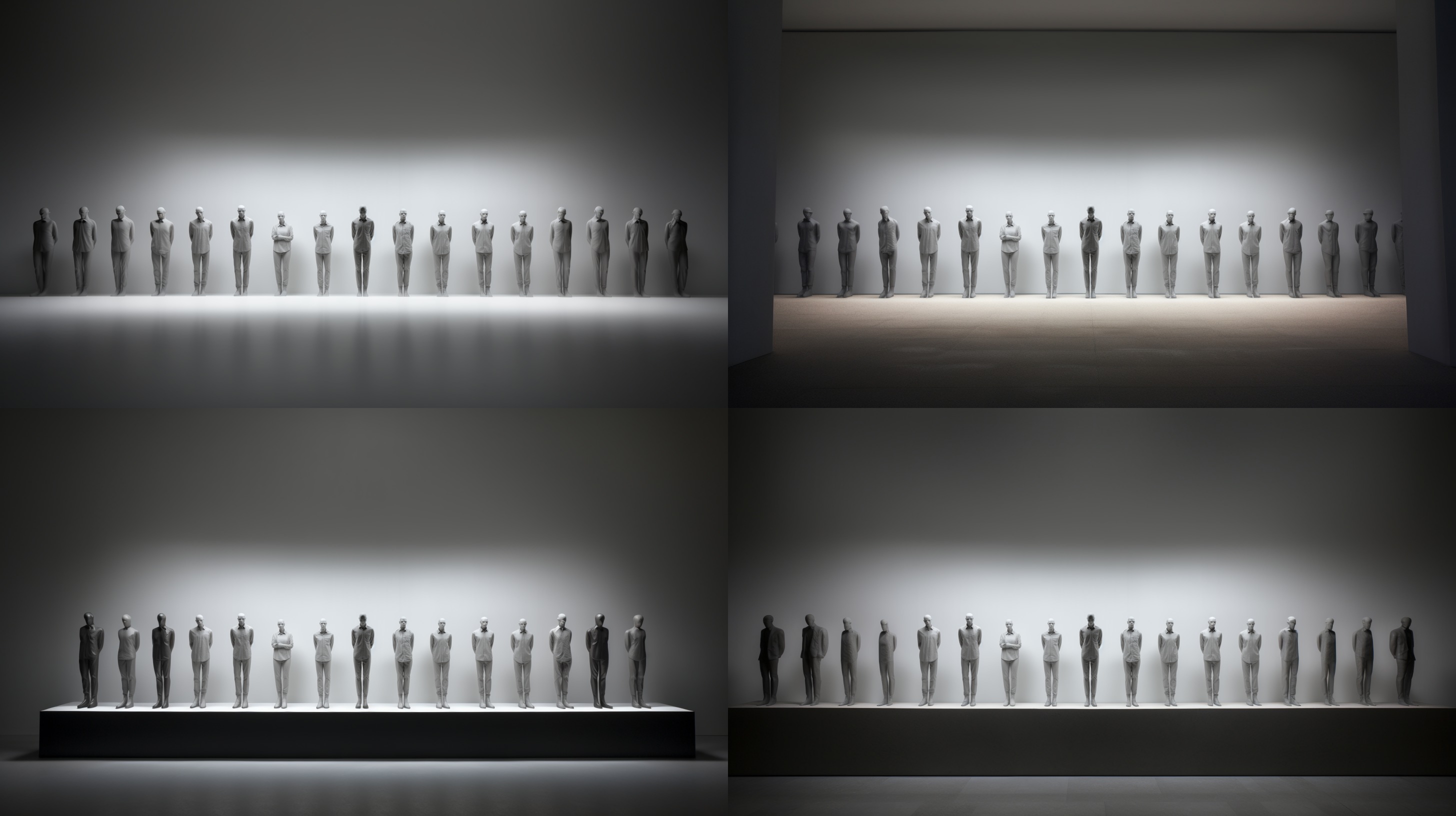 people minimalist sculpture made by Javier Marin and Mitorag