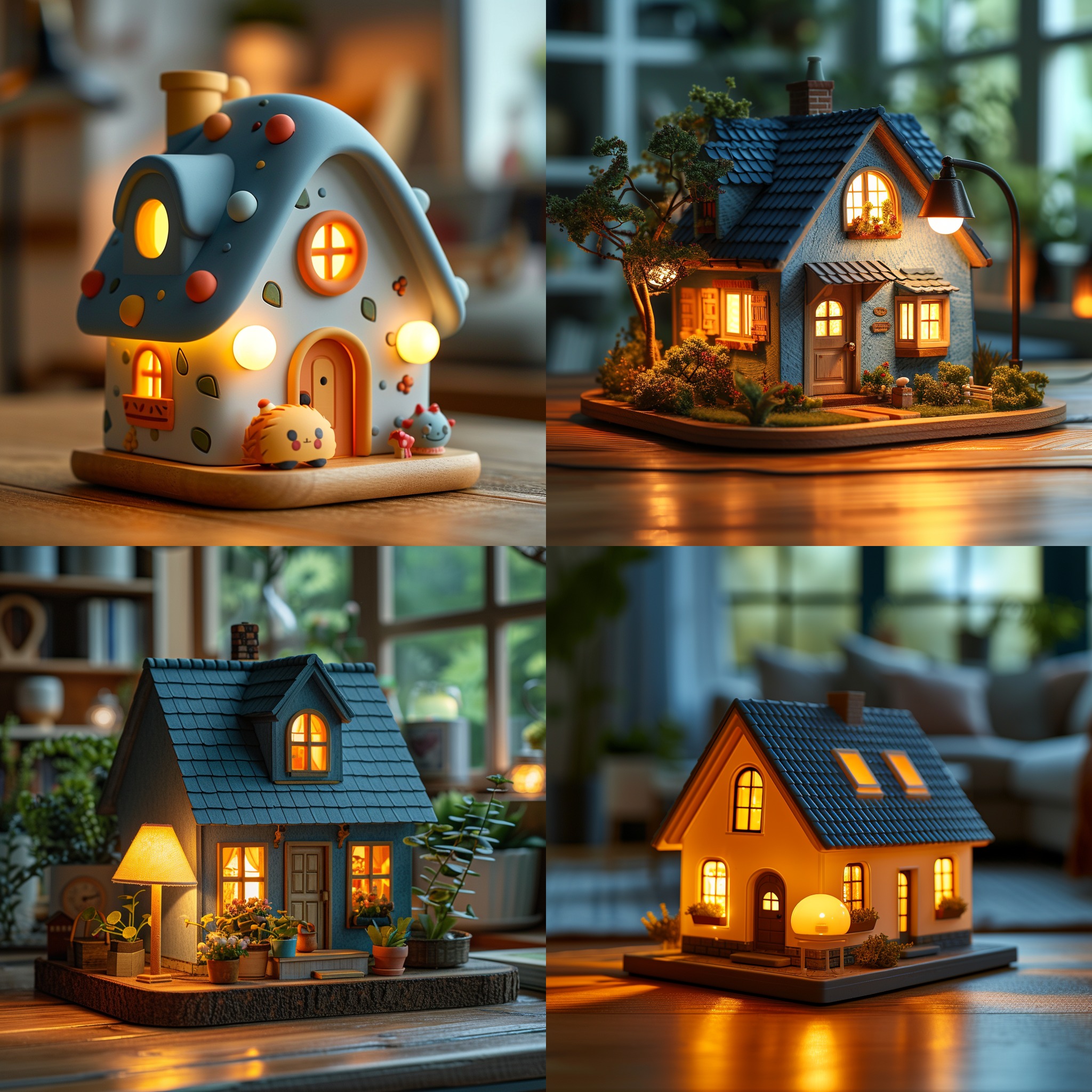 toy house on desk lamp light on –v 6.0 –s 750 –style raw